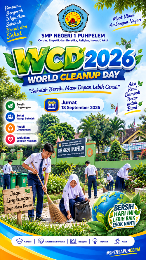 World Cleanup Day 2026 di SMP Negeri 1 Puhpelem